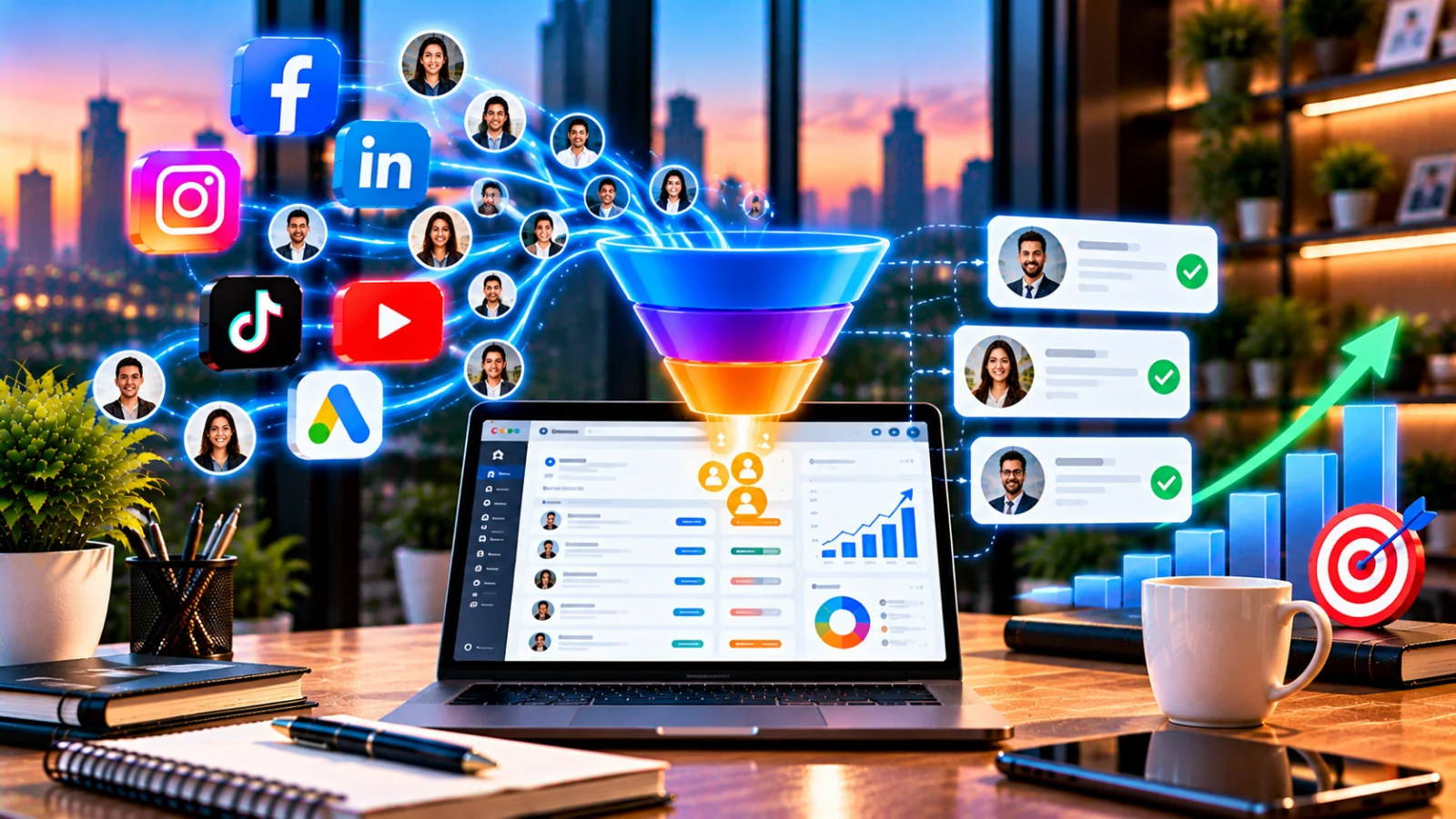 B2B and B2C lead generation services team building multi-channel sales pipeline campaigns