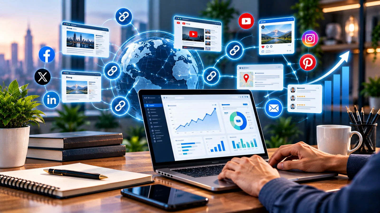 Off-page SEO services team building high-DA backlinks and digital PR campaigns